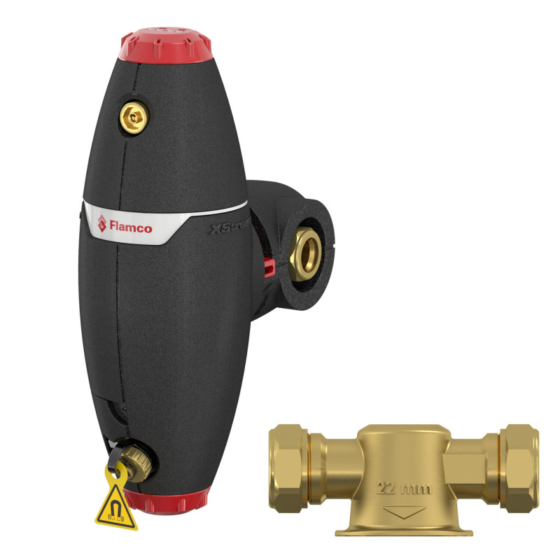 Форсований сепаратор повітря і бруду Flamco XStream Vent-Clean ВР 1” 10 бар 120°C