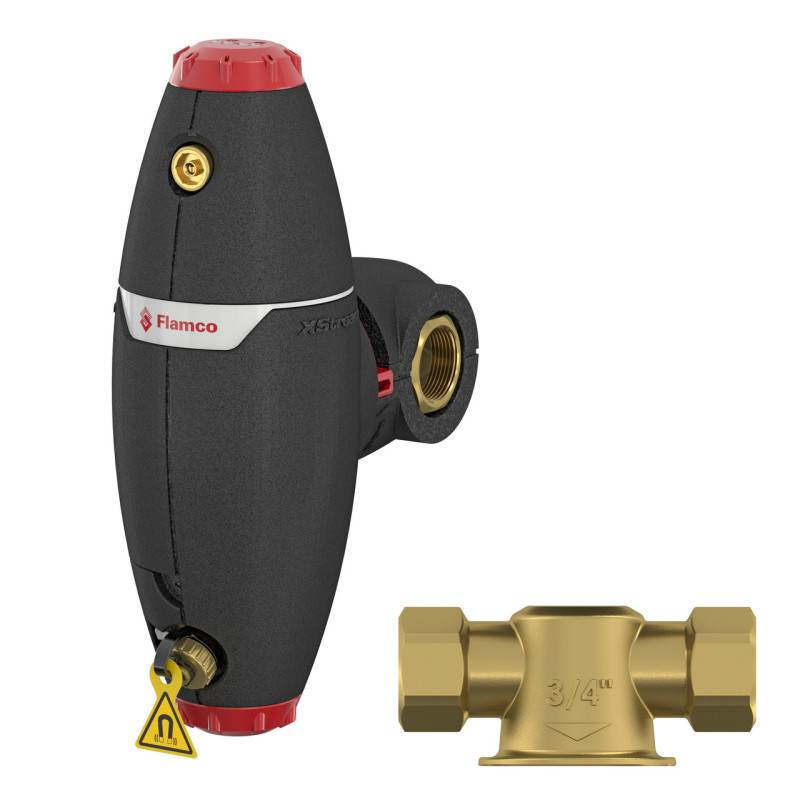 Форсований сепаратор повітря і бруду Flamco XStream Vent-Clean ВР 1” 10 бар 120°C