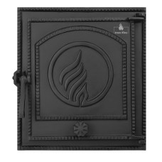 Дверцята чавунні для каміна та барбекю Iron Fire Дверцята топкові чавунні на камін Style 35 WG 350х390 мм