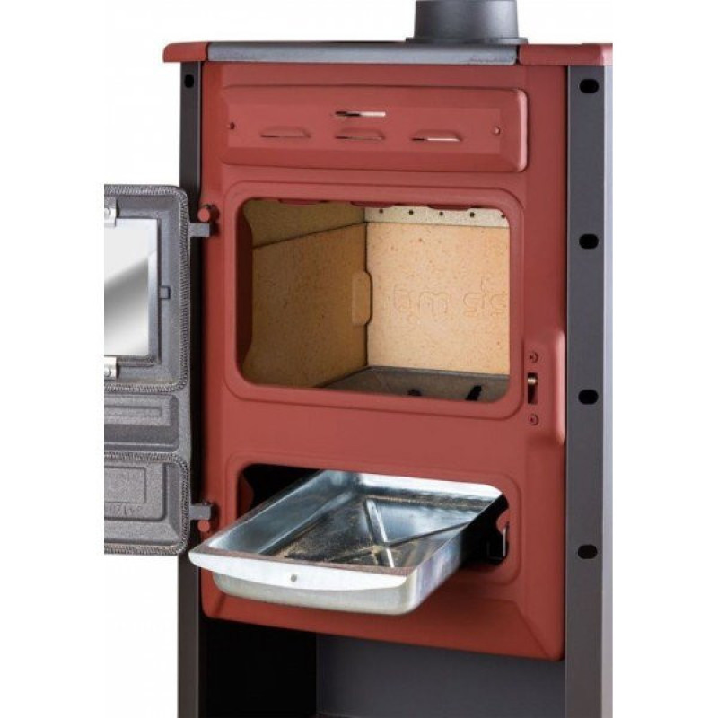 Чавунна піч Tim Sistem MAGIC STOVE червона на дровах
