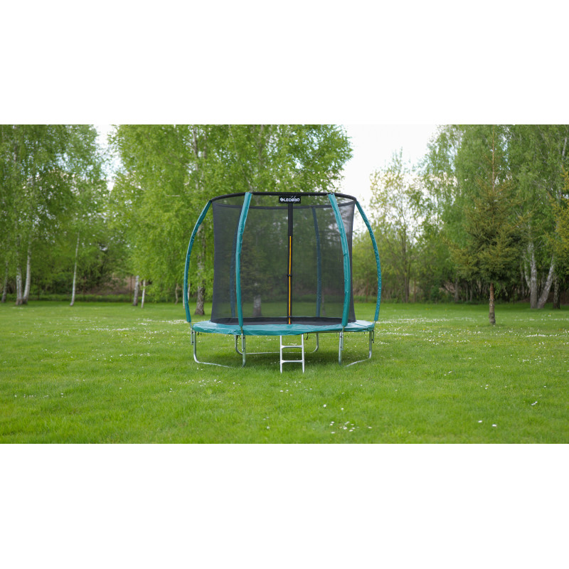 Батут із внутрішньою захисною сіткою 252 см LEOBRO Premium Pro 8FT GREEN
