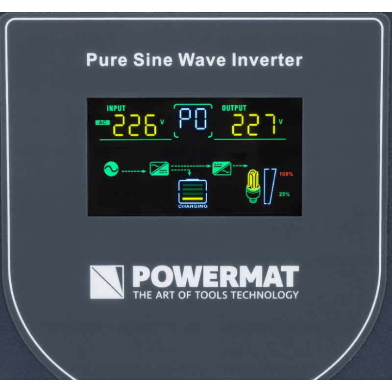 Гібридний ДБЖ/інвертор Powermat 500 VA 12/230V 400W/500VA (PM-UPS-500MP)