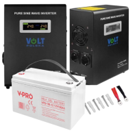 Аварійний комплект Volt Polska SINUS PRO 800 W 12/230V 500/800W + Акумулятор VOLT VRLA DEEP CYCLE 110Ah 12V