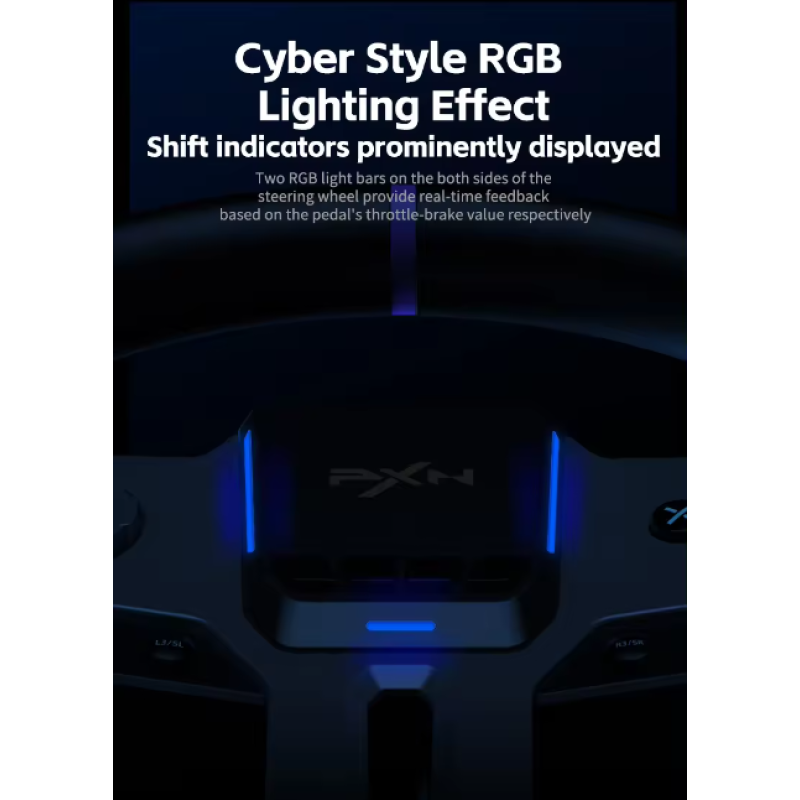 Ігрове кермо PXN V9 GEN2 з педалями і коробкою передач для PS4, PS3, Xbox X/S, PC (PXN-V9GEN2)