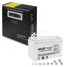 Комплект Volt Polska SINUS PRO 800 W 12/230V 500/800W + Акумулятор гелевий 4SUN MAXX GEL 100 Ah