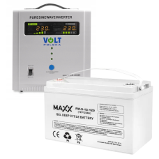 Комплект Volt Polska SINUS PRO 2000E 12/230V 1250/2000W + Акумулятор гелевий 4SUN MAXX GEL 120 Ah