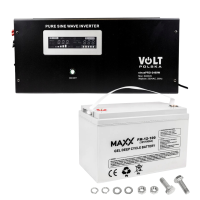 Комплект Volt Polska SINUS PRO 2400W 12/230V 1600/2400W + Аккумулятор гелевий 4SUN MAXX GEL 100 Ah