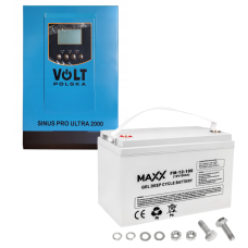 Комплект Volt Polska ULTRA-HV 2000 12/230V 1600/2400W + Акумулятор гелевий 4SUN MAXX GEL 100 Ah