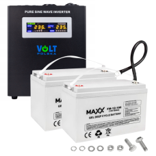 Комплект інвертора Volt Polska SINUS PRO 2000W 1400/2000W + 2 шт Аккумулятор VOLT VRLA 100Ah 12V