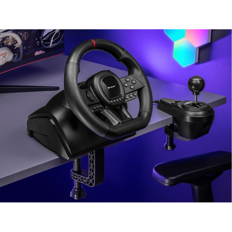 Кермо з педалями та коробкою передач Tracer SimRacer 6in1 для PS4/PS3/PC/Xbox One/Xbox 360 (47345)