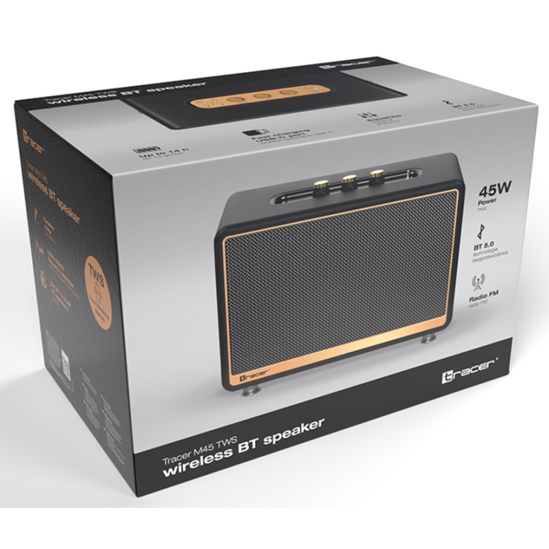 Bluetooth стовпчик Tracer M45 TWS Black 45W (TRAGLO47248)