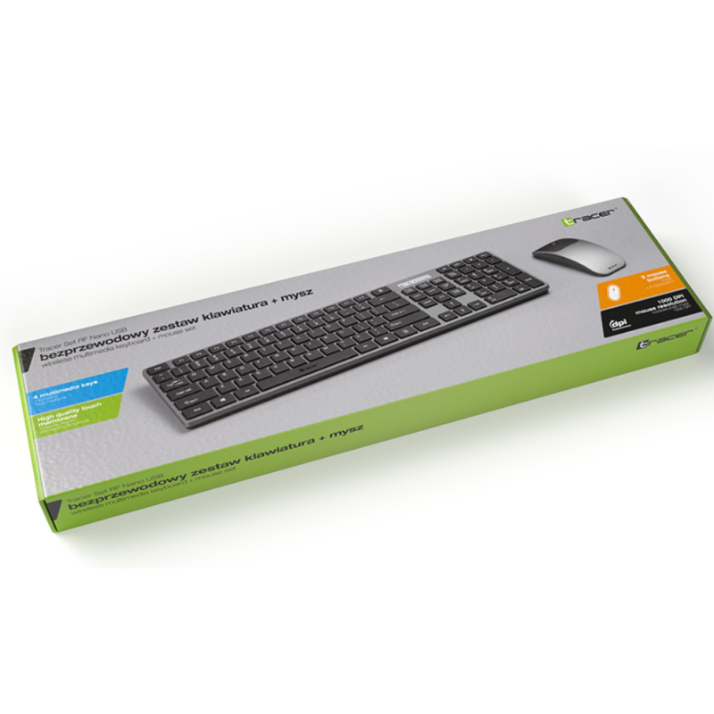 Комплект (клавіатура + ведмедик) Tracer RF Nano USB (TRAKLA46773)