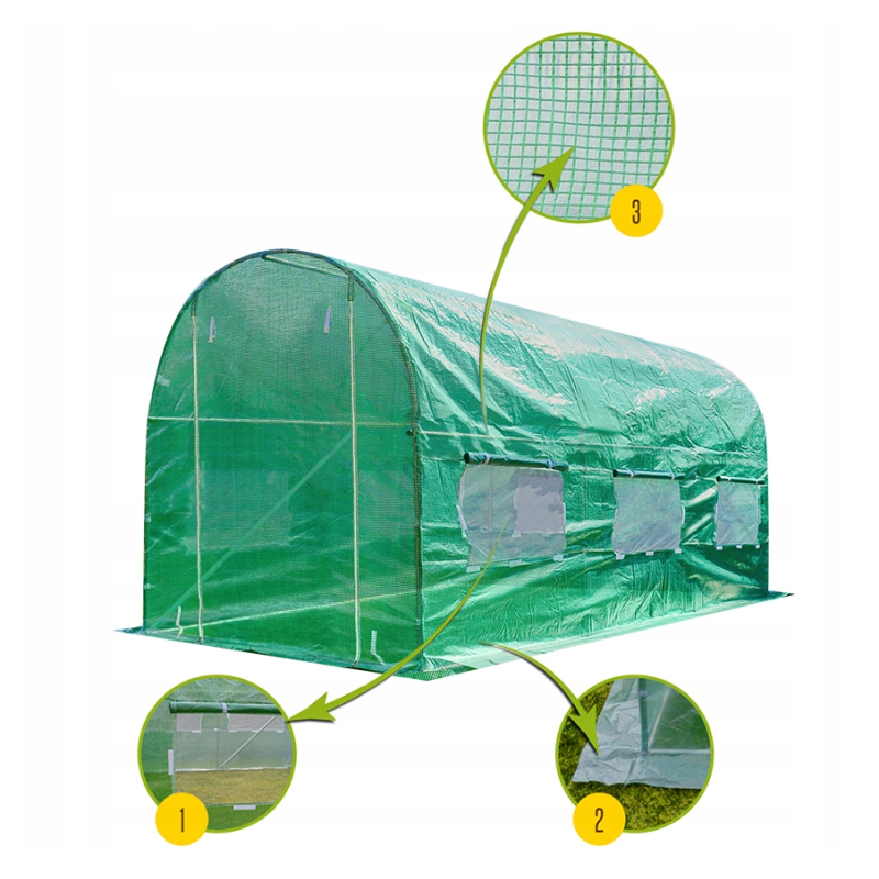 Садова теплиця парник LEOBRO Garden 10м2 Green