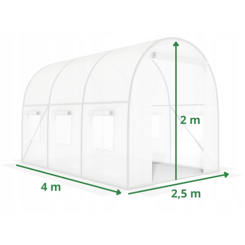 Посилена садова теплиця парник LEOBRO Garden 10м2 White