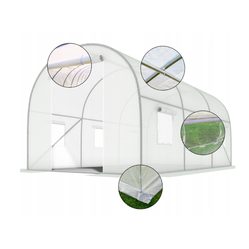 Посилена садова теплиця парник LEOBRO Garden 10м2 White