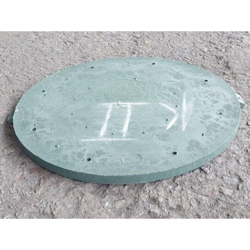 Кришка люка каналізаційного п/п легкого «ЄВРО» (А15Л) до 1,5 т зелена