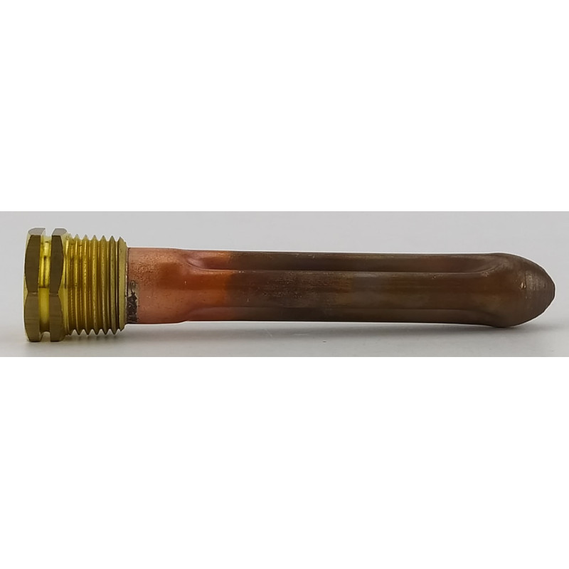 Гільза під датчик температури 1/2", 15х16мм, L=110мм, три зонди (рифлена)