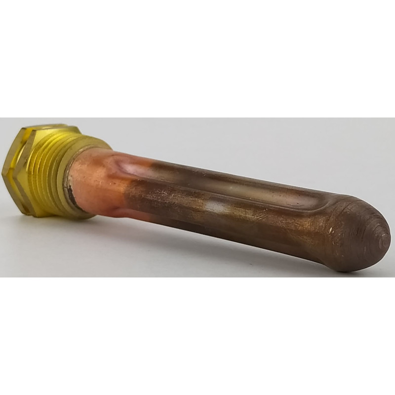 Гільза під датчик температури 1/2", 15х16мм, L=110мм, три зонди (рифлена)