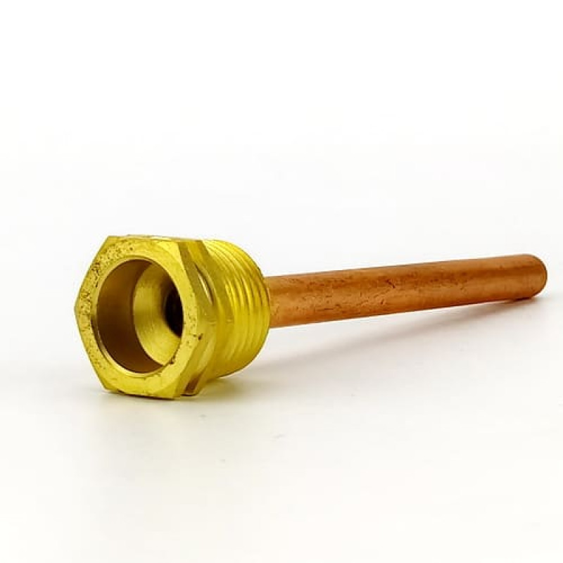 Гільза під датчик температури 1/2", 7х8мм, L=100мм, один зонд