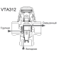Триходовий змішувальний клапан Esbe VТА 312 35-60°C DN15 1/2"